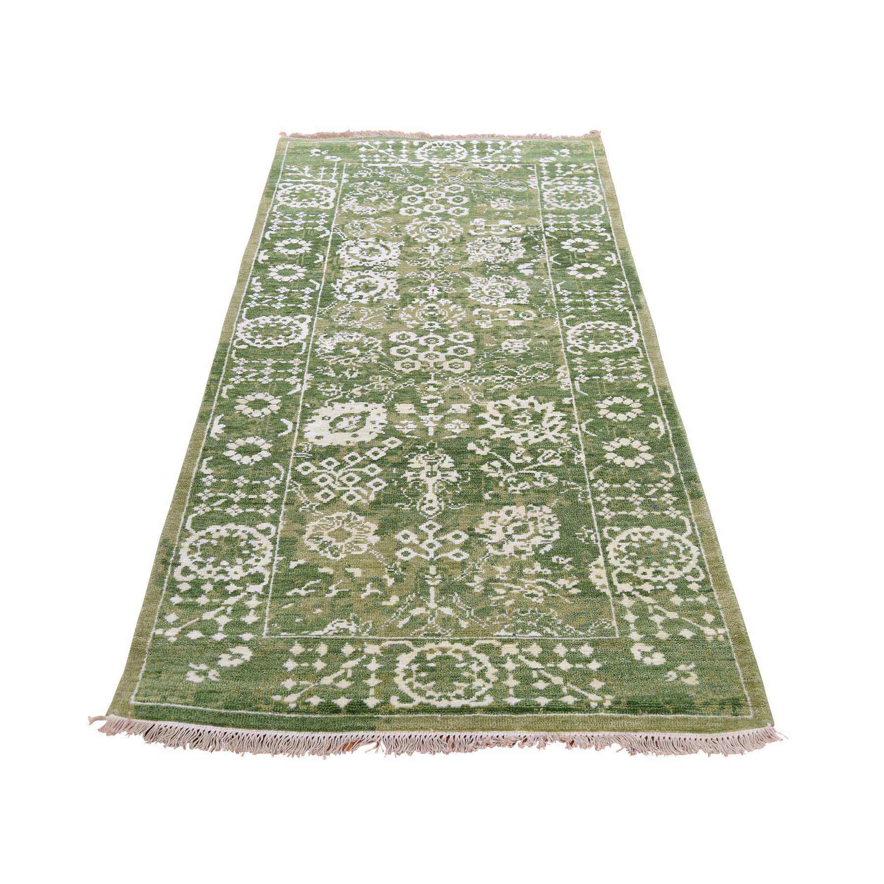 Modern & Contemporary Silk Hand-Knotted Area Rug 2'6